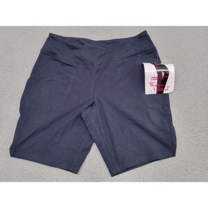Wicked by Women With‎ Control Shorts Womens SP Blue Biker Moisture Wick Shaping